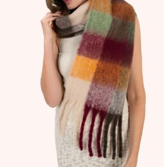 Molly Cosy Scarf - Russet Mix - Powder image 1