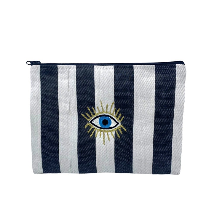 Glimmer Eye Stripe Recycled Pouch - House of Disaster image 1