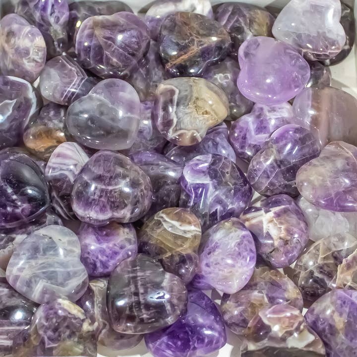 Amethyst Heart small - 25 x 10mm image 1