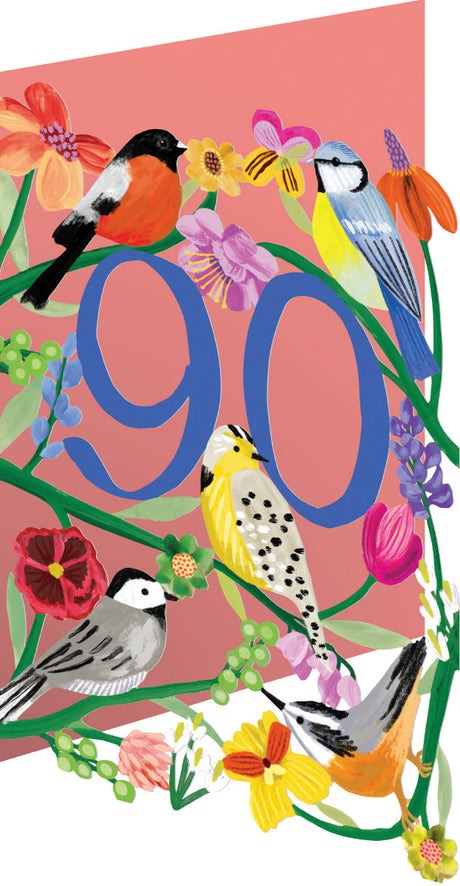 90 Birds & Florals Cut Out Card - Roger La Borde image 1