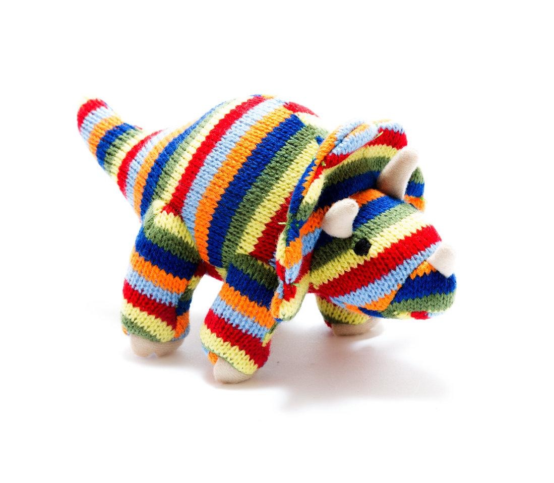 Triceratops Dinosaur Rainbow Rattle - Best Years image 1