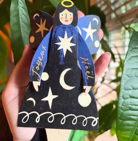 Butterfly Angel Christmas Card - Kitty Kenda image 1