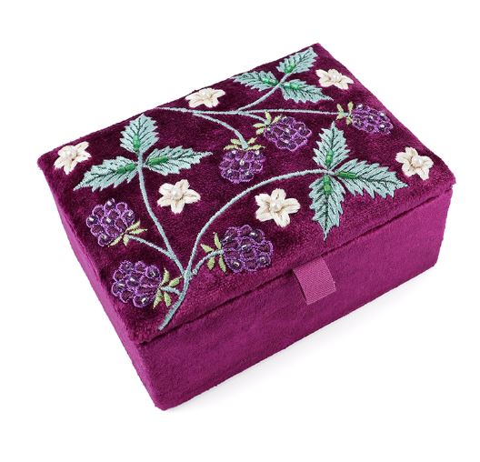 Bramble Plum Small Velvet Jewellery Box - POM 925 image 1