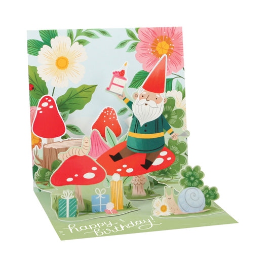 Gnome Happy Birthday Mini Pop Up Card - Ohh Deer image 1