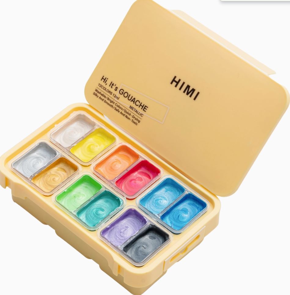 Himi Metallic Gouache Paint Set - West Design Products image 1