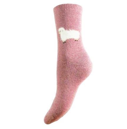 Pink Sheep Wool Blend Socks - Gemjar image 1