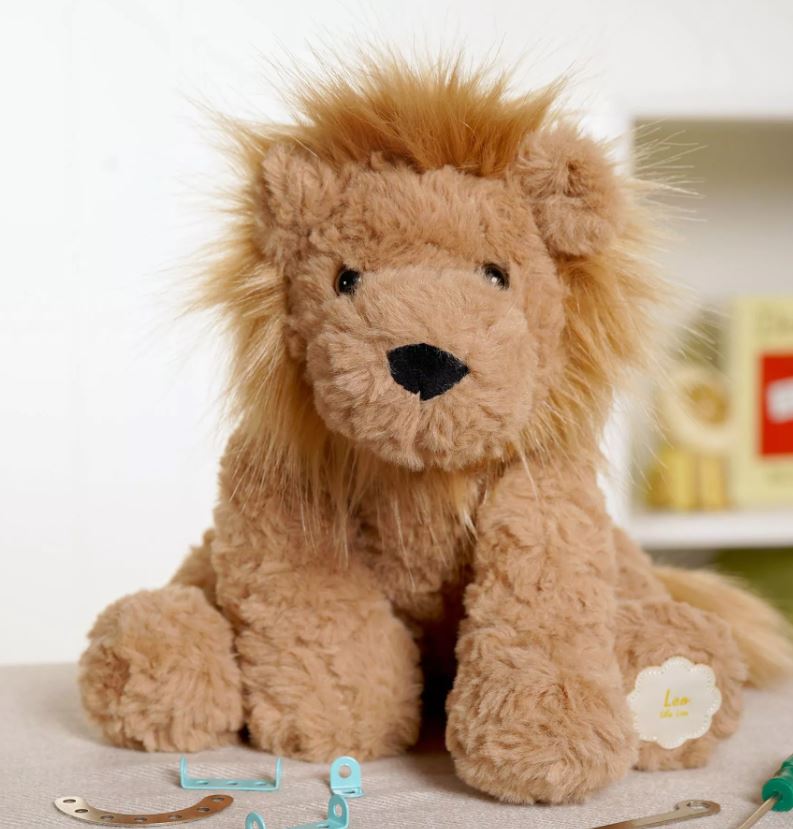 Sitting Brown Lion Soft Toy - Widdop & Co image 1