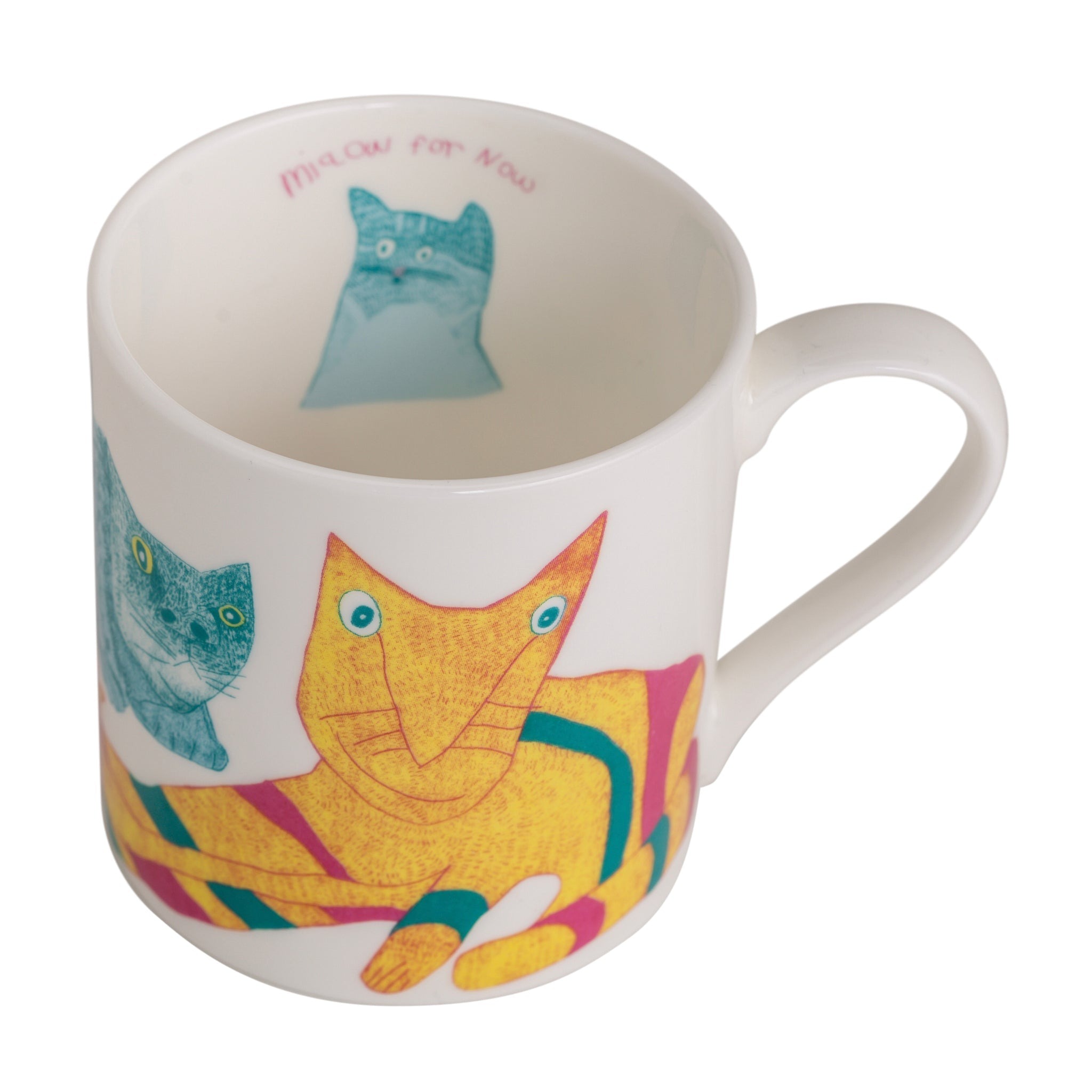 Miaow For Now Cat Fine Bone China Mug - Arthouse Meath image 1