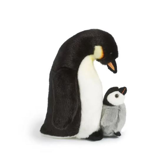 Penguin with Baby Plush Toy - Living Nature image 1