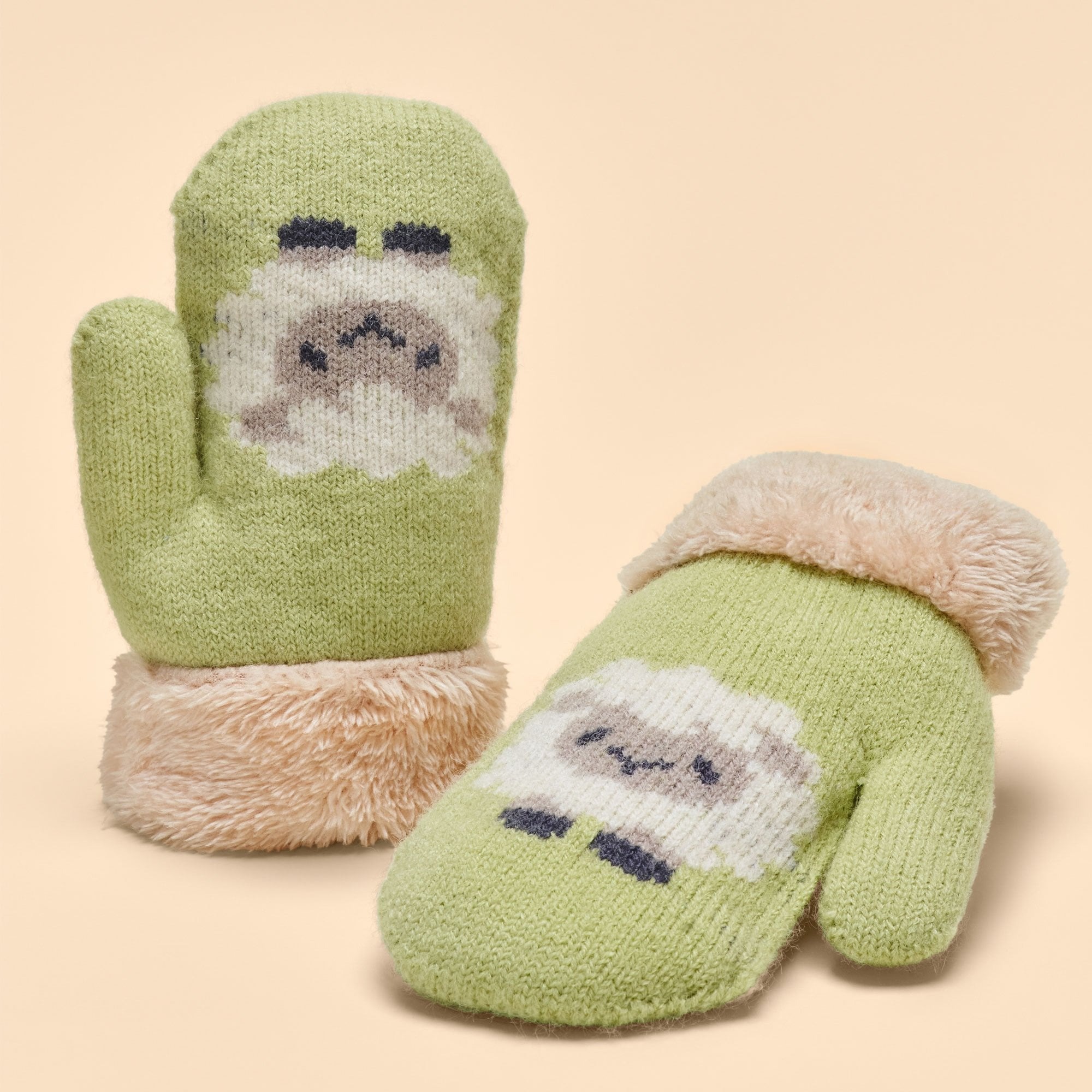 Sheep Children's Mittens - Powder image 1