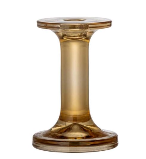Brown Glass Candle Holder - Bloomingville image 1