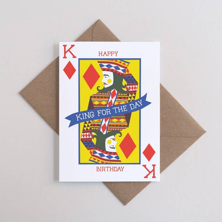 King For The Day Birthday Card - Printer Johnson image 1