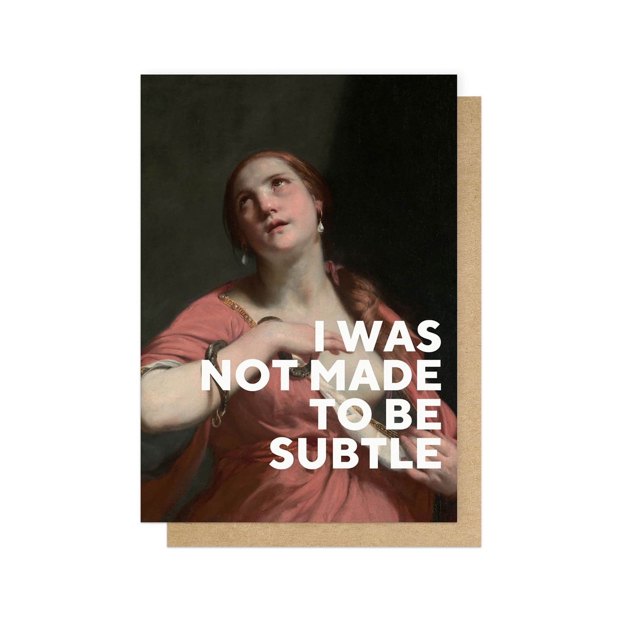I Was Not Made To Be Subtle Greetings Card - East End Prints image 1