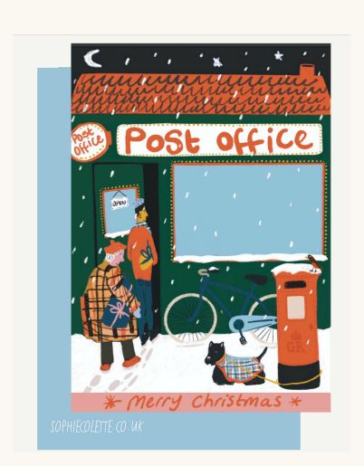 Post Office at Christmas Card - Sophie Colette image 1
