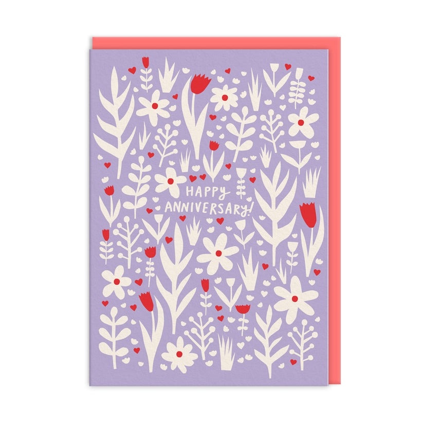 Happy Anniversary Flowers Card - Ohh Deer image 1