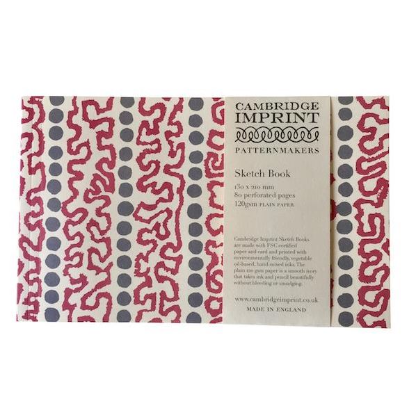 Softback Sketchbook Charleston Meander - Pink Grey - Cambridge Imprint image 1