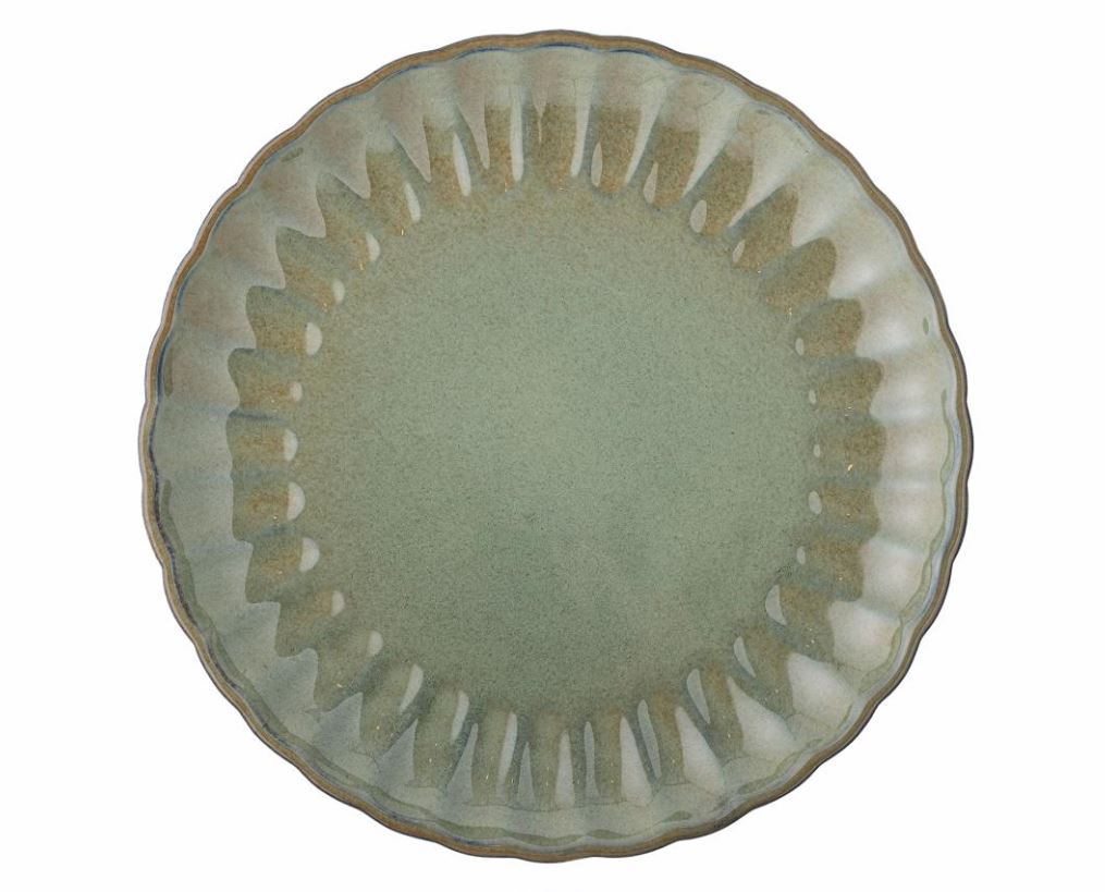 Latina Green Stoneware Large Plate - Bloomingville image 1