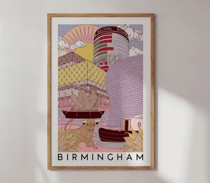 Birmingham A4 Art Print - OMG Kitty image 1