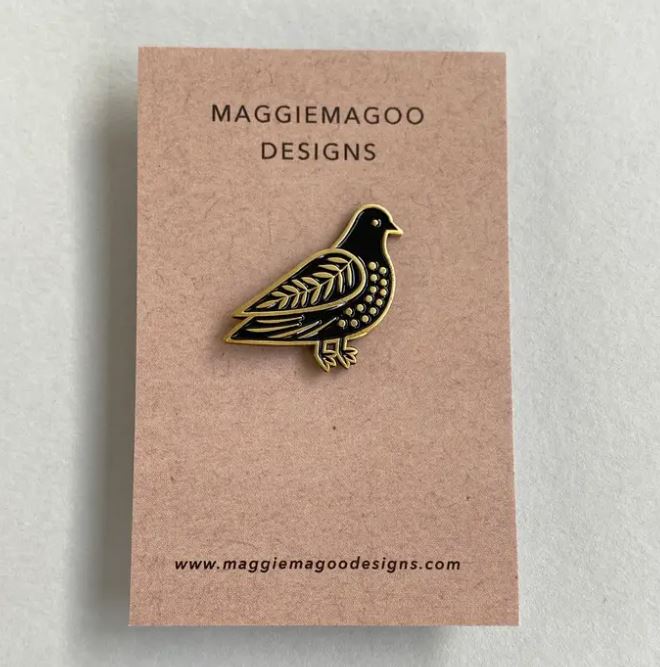 Enamel Pigeon Pin Badge - Maggie Magoo image 1