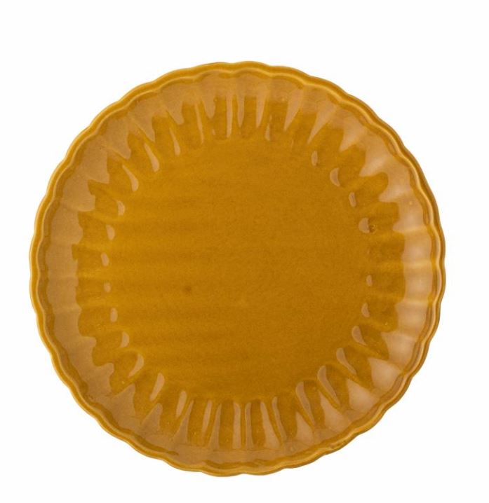 Latina Yellow Stoneware Plate - Bloomingville image 1