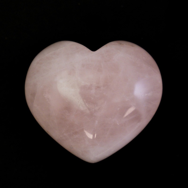 Rose Quartz Heart Crystal Large - 40 x 35 x 20mm image 1
