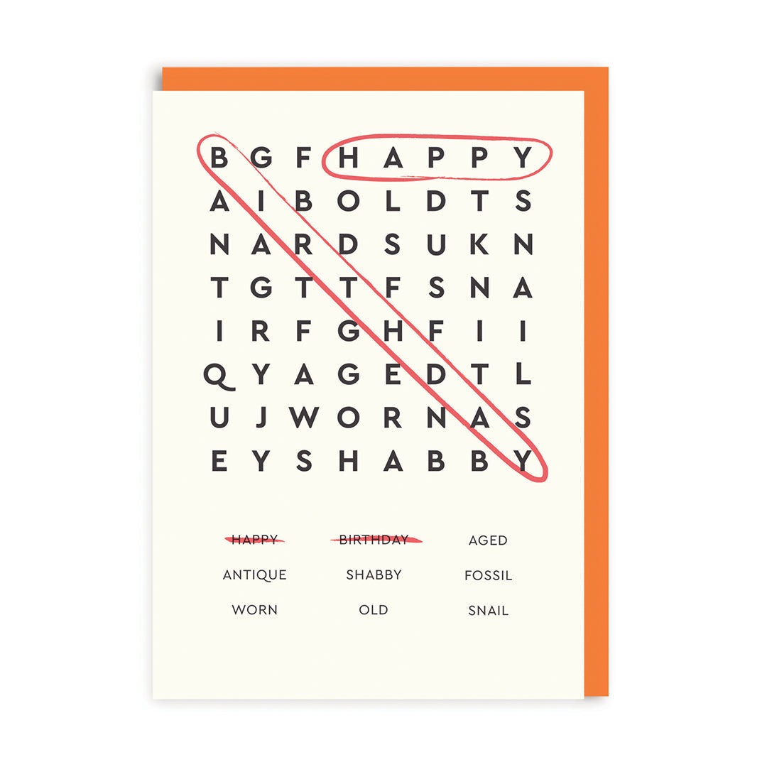 Wordsearch Happy Birthday Card - Ohh Deer image 1