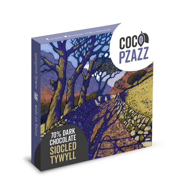 Vegan Siocled Tywyll 70% Dark Chocolate Bar - Coco Pzazz image 1