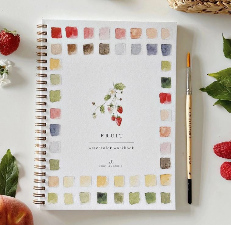Luxury Fruit Watercolour Workbook - Emily Lex Studio image 1