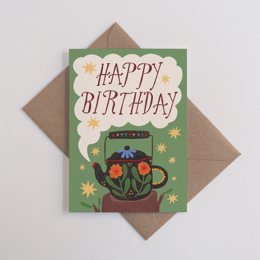 Birthday Teapot Card - Printer Johnson image 1
