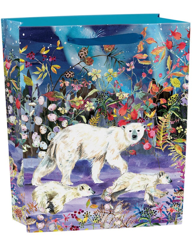 Large Purple Gift Bag - Aurora Bears - Roger La Borde image 1