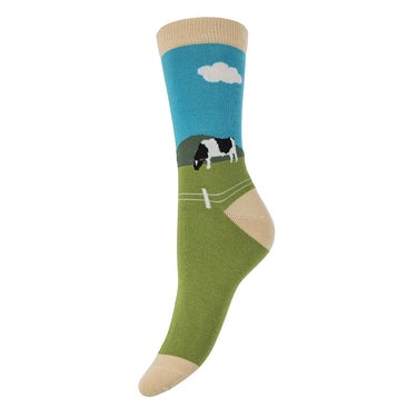 Cows in Pasture Bamboo Socks - JOYA image 1