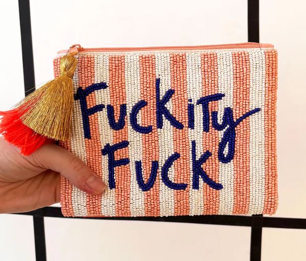 F*ckity F*ck Beaded Pouch - House of Disaster image 1