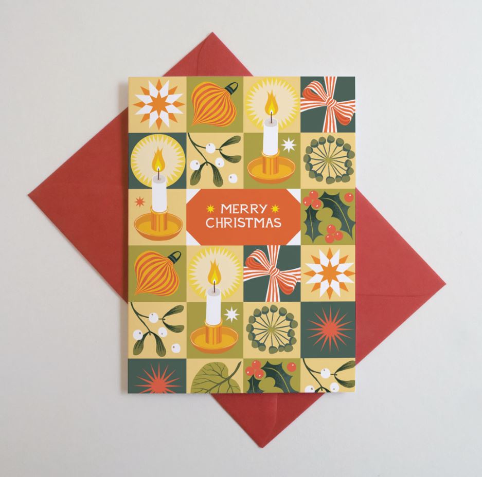 Merry Christmas Grid Card - Printer Johnson image 1