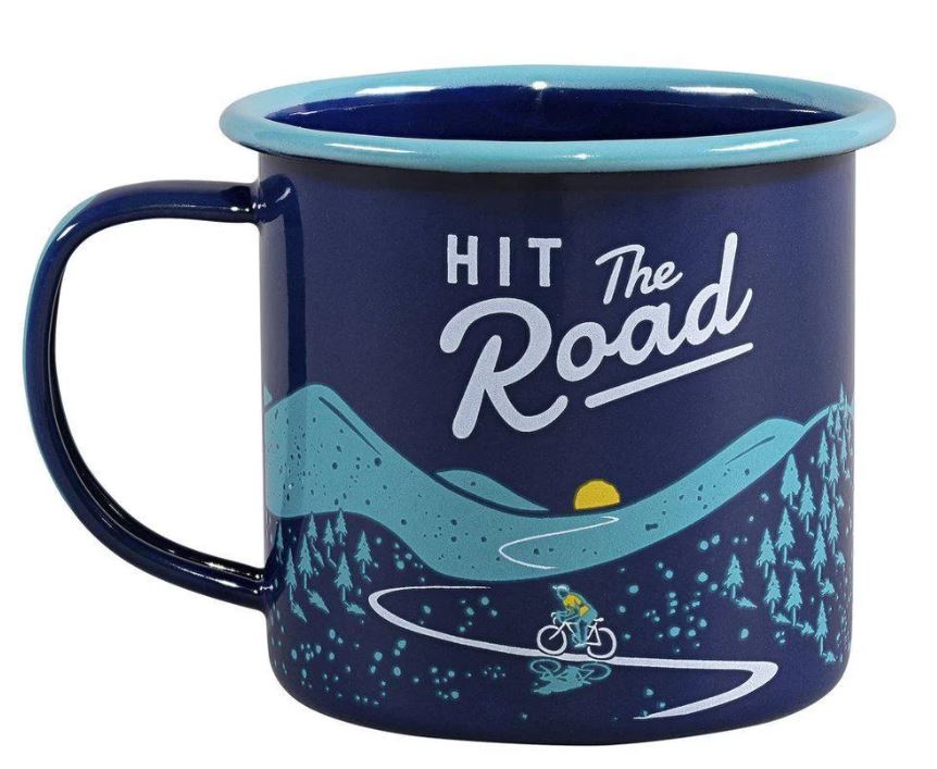 Hit The Road Enamel Mug - Designworks Collective image 1