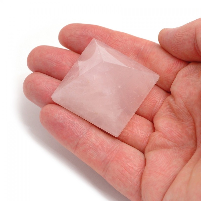 Rose Quartz Pyramid - 25 x 25 mm image 2
