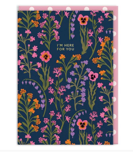 I'm Here For You Floral Card - Ohh Deer image 1