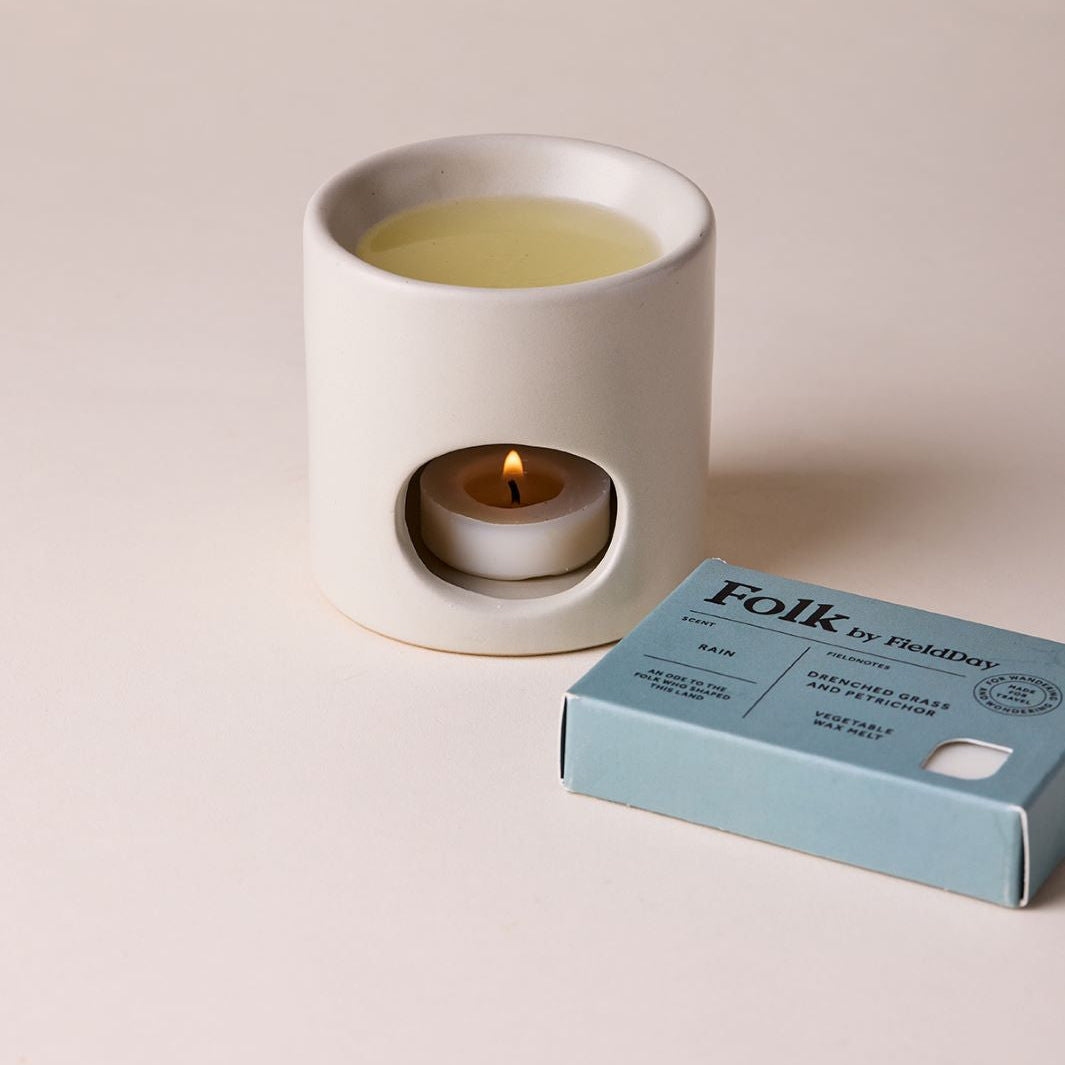 Stoneware Wax Burner - Field Day, Folk image 1