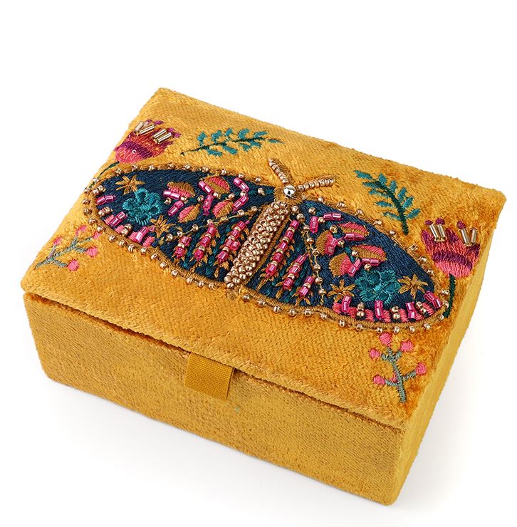 Tiger Moth Small Velvet Jewellery Box - POM 925 image 1