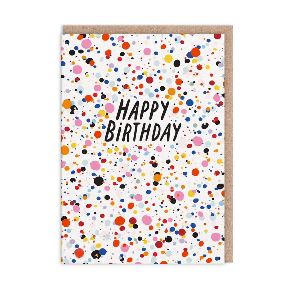 Splatter Happy Birthday Card - Ohh Deer image 1