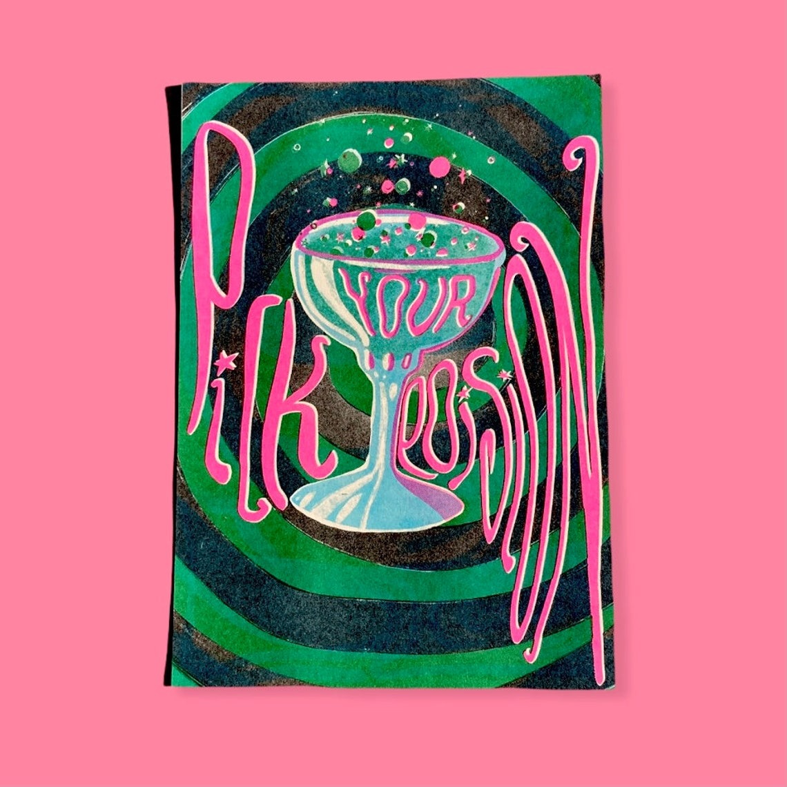 Pick Your Poison A4 Risograph Print - Katie Jackson image 1