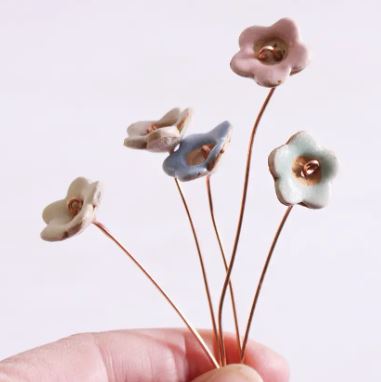 Mini Ceramic Flowers - Habulous image 1