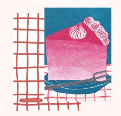 Pink Cake Slice Card - Sophie Colette image 1