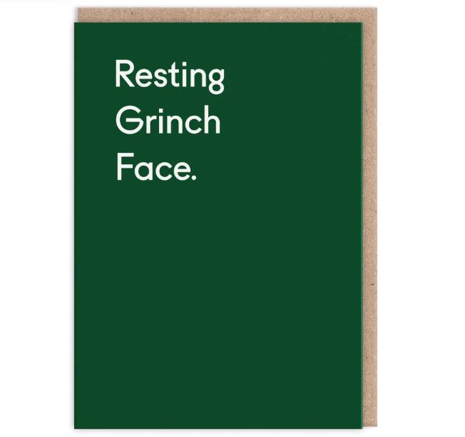 Resting Grinch Face Card - Ohh Deer image 1