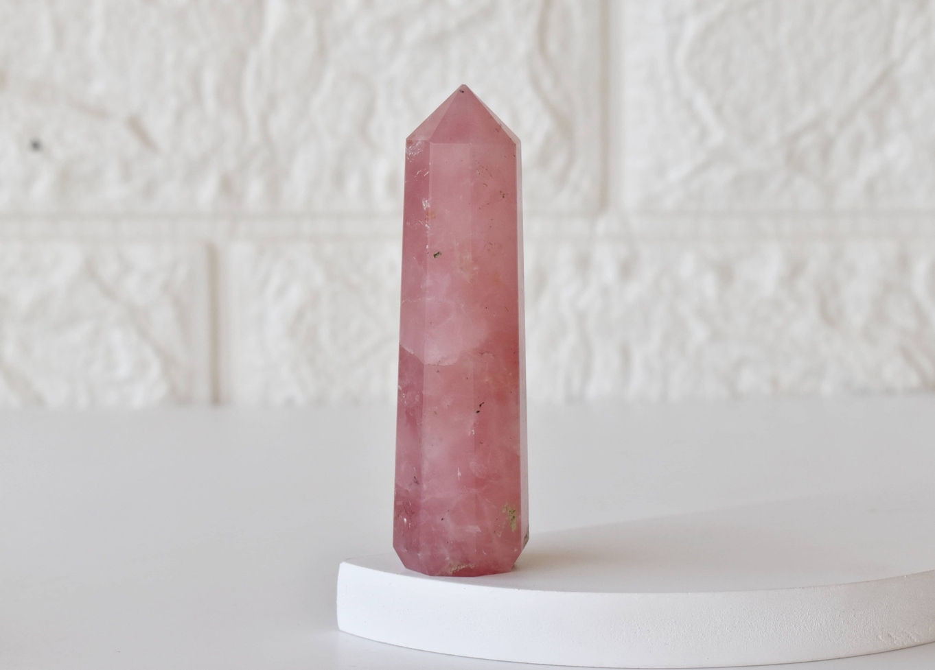 Rose Quartz Tower Obelisk - 8 Sided - Stone of Love image 1