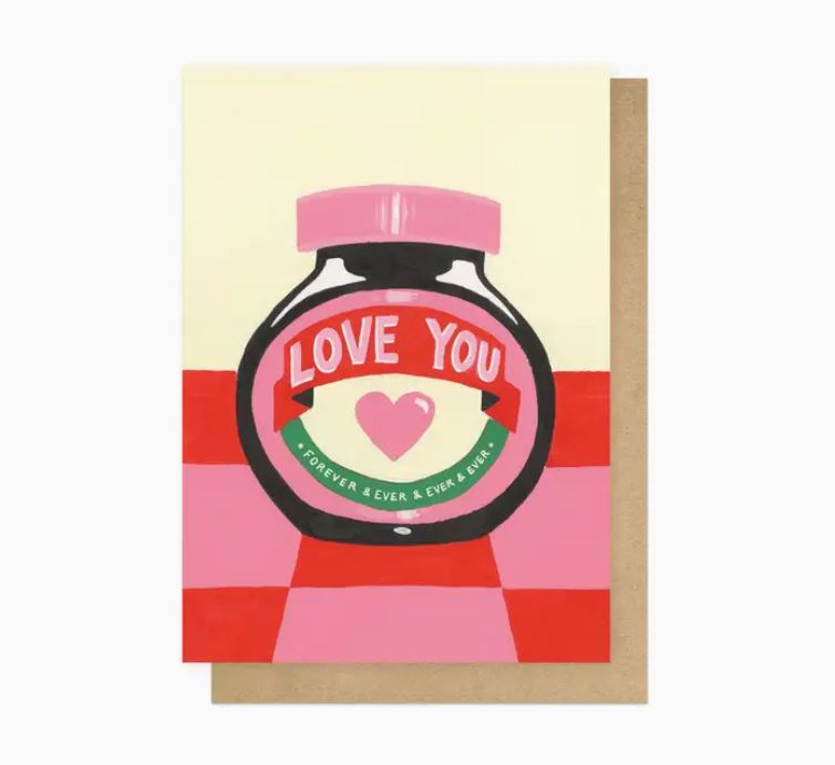 Love You Marmite Card - East End Prints image 1