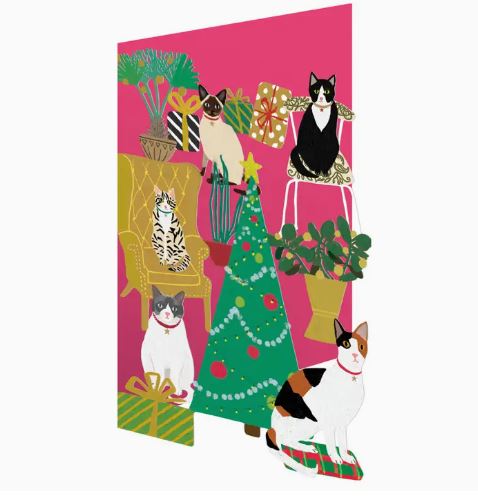 Cosy Cats Laser Cut Card - Roger La Borde image 1