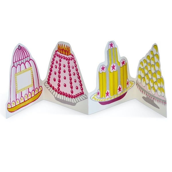 Let Us Eat Cake Concertina Card - Cambridge Imprint image 1