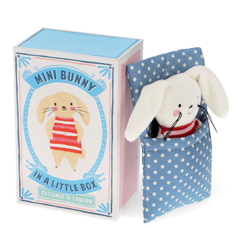 Mini Bunny in a Little Box - Soft Toy - Rex London image 1