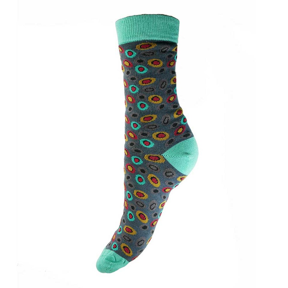 Multicoloured Pattern Bamboo Socks - JOYA image 1