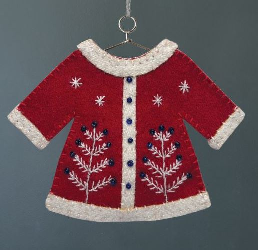 Embroidered Christmas Jacket Decoration - East of India image 1